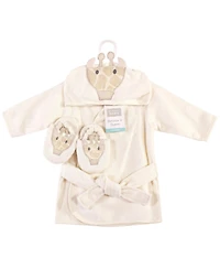 Hudson Baby Baby Boys Hudson Unisex Cotton Robe with Playful Creature Motif