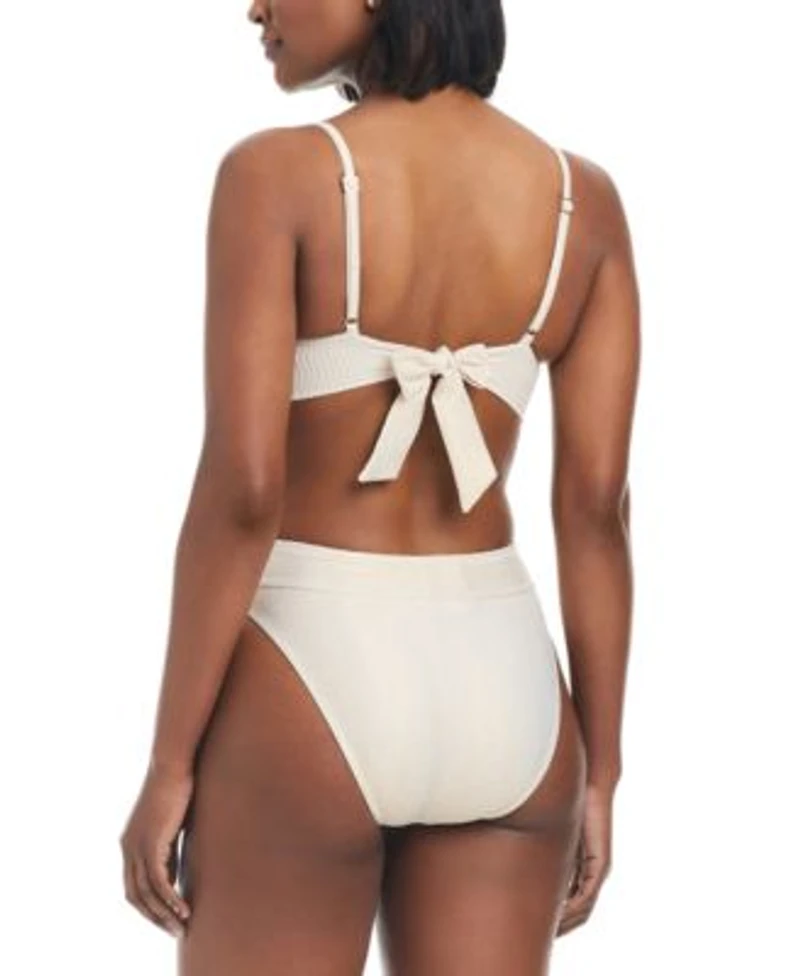 Bar Iii Womens V Wire Bralette Bikini Top Bottoms Created For Macys