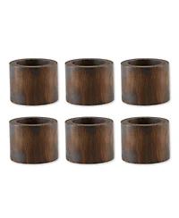 Design Imports Wood Band Napkin Ring Set of 6