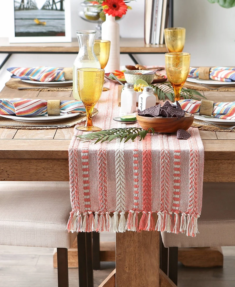 Design Imports Braided Stripe Table Runner, 15x72 Inches