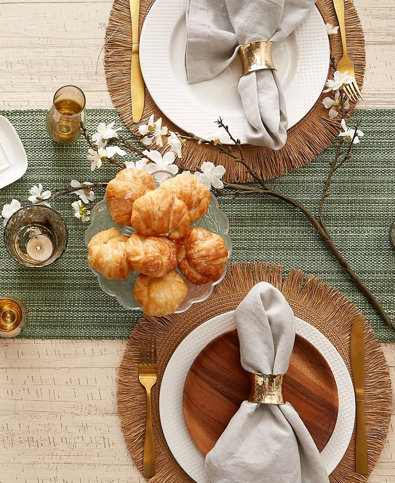 Design Imports Variegated Fringe Table Runner