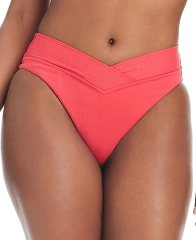 Bar Iii Women's V-Waist High-Leg Bikini Bottoms, Created for Macy's