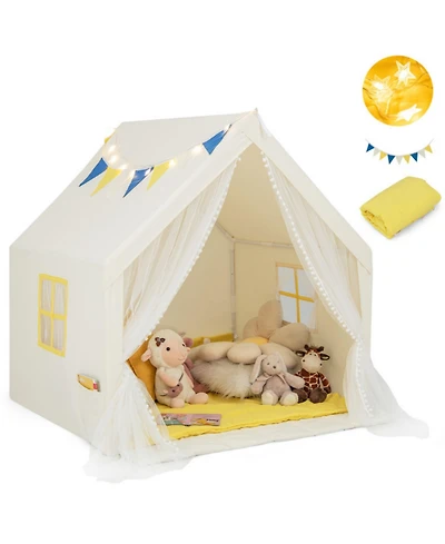 Sugift 48 x 42 50 Inch Large Play Tent with Washable Cotton Mat Holiday Birthday Gift for Kids