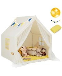 Sugift 48 x 42 50 Inch Large Play Tent with Washable Cotton Mat Holiday Birthday Gift for Kids