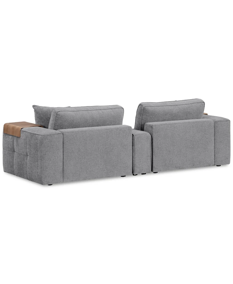 Nycolle 3-Pc. Modular Fabric Sofa with Console, Created for Macy's