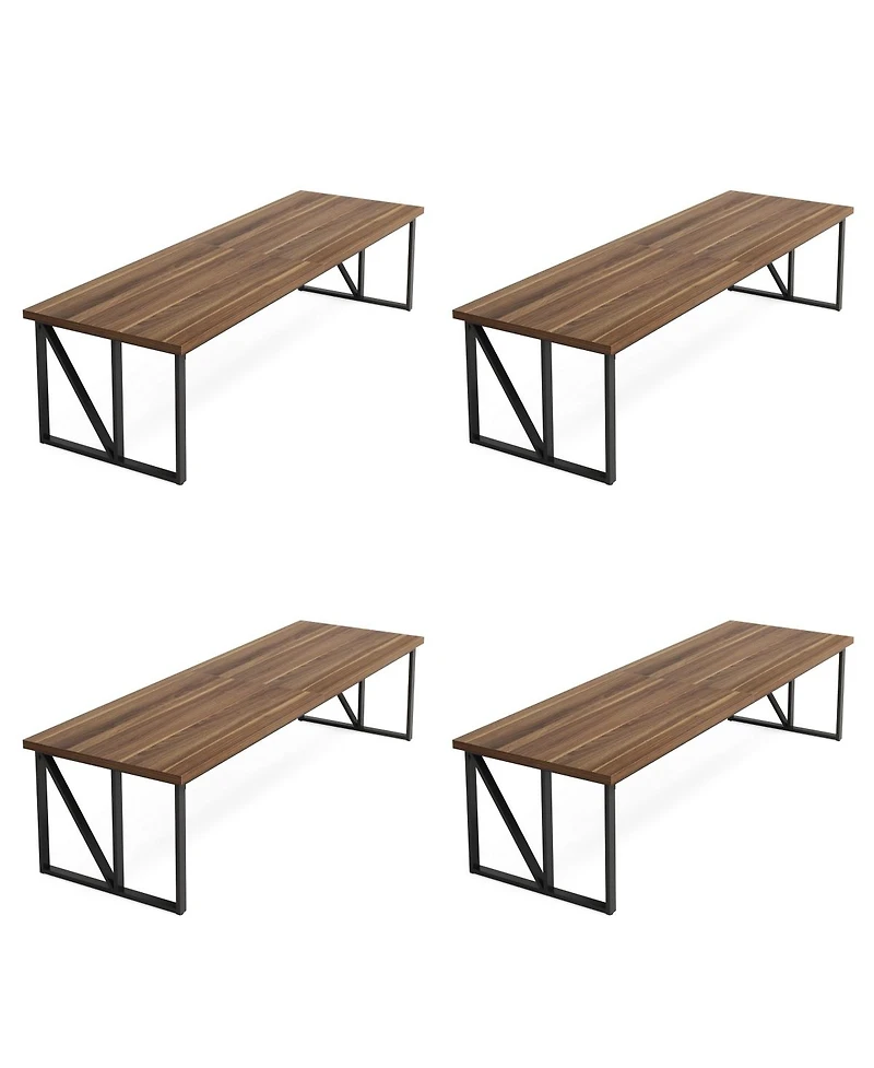 Tribesigns 13FT Conference Room Table: Large Rectangular Meeting Seminar Table for 12-16 People, Wood Long Training Table with Heavy-Duty Frame, Busin
