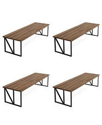Tribesigns 13FT Conference Room Table: Large Rectangular Meeting Seminar Table for 12-16 People, Wood Long Training Table with Heavy-Duty Frame, Busin