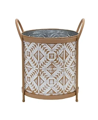 Slickblue Set of 2 Footed Metal Planters