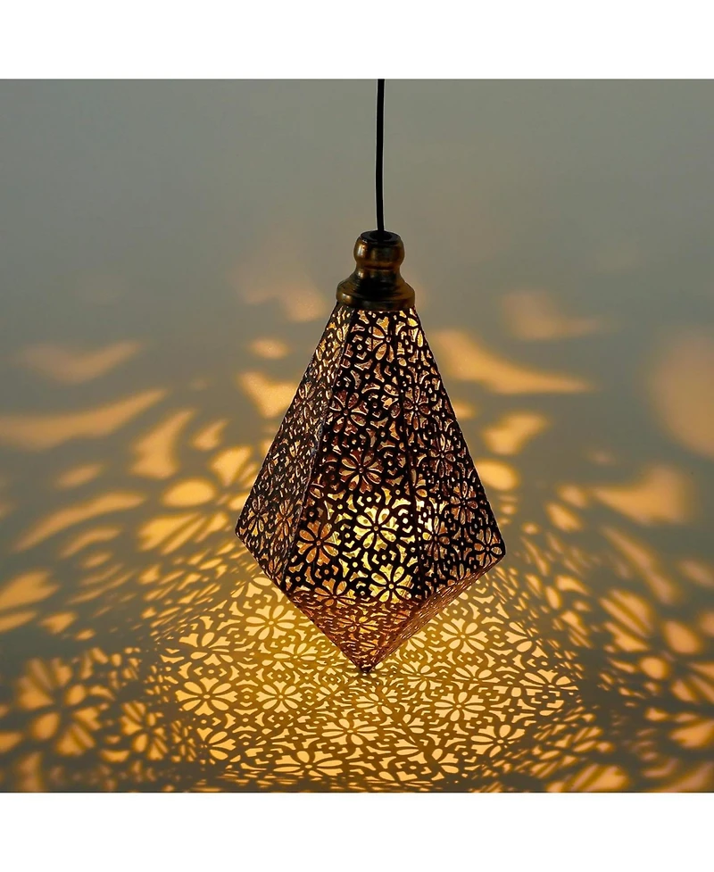 2-Pack Solar Hanging Lantern Lights Waterproof Garden Decor - Warm white