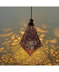 2-Pack Solar Hanging Lantern Lights Waterproof Garden Decor - Warm white