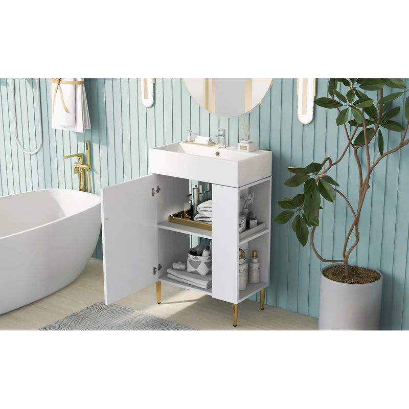Streamdale 21.6" Bathroom Vanity Combo with Single Ceramic Sink