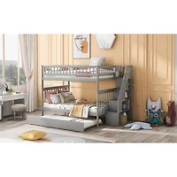 Streamdale Full Over Bunk Bed With Trundle And Staircase