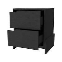 Streamdale Ralston 2-Drawer Nightstand In Black