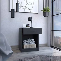 Streamdale Eco Nightstand, Superior Top, One Drawer, Lower Shelf
