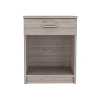 Streamdale Merrimac 1-Drawer 1-Shelf Nightstand Light Grey