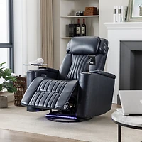 Soft living room chair with hidden features