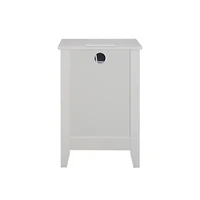 Streamdale Modern White 3-Drawer Nightstand with Usb Charging