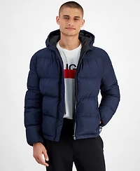 Hugo by Boss Men's Beazly2436 Slim-Fit Quilted Full-Zip Hooded Puffer Jacket