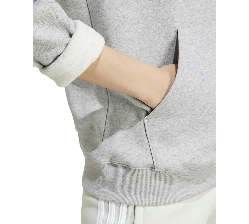 adidas Women's Big Logo Fleece Hooded Sweatshirt