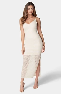 Bebe Women's V-Neck Maxi Lace Dress
