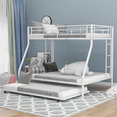 Streamdale Twin over Full Bunk Bed with Trundle and Ladders