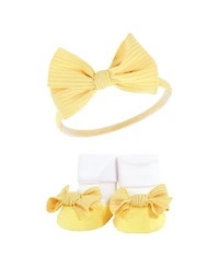 Hudson Baby Girls Charming Coordinated Set Headband & Socks