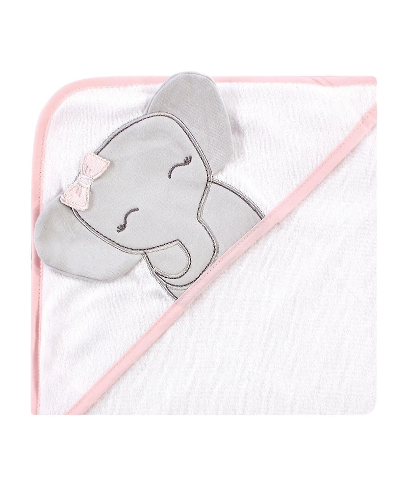 Hudson Baby Girls Cotton Rich Hooded Towels