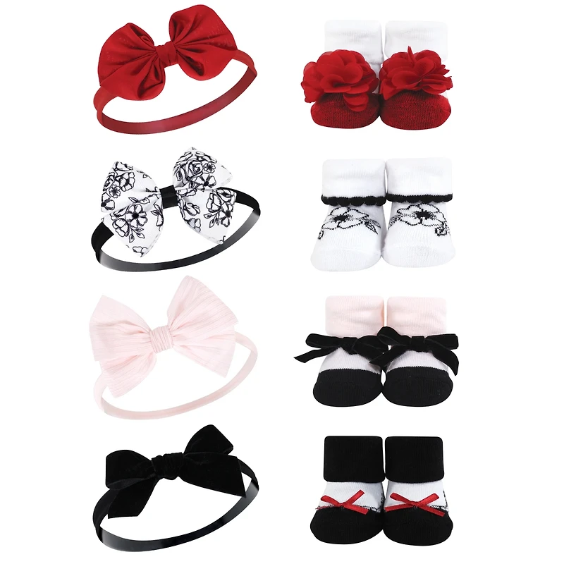 Hudson Baby Girls 16Pc Headband and Socks Giftset