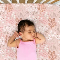 The Peanutshell Whimsical Floral Microfiber 4 Pack Crib Sheets