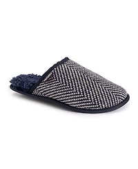 Muk Luks Men's Gavin Scuff Slippers, Dark Sapphire, Small