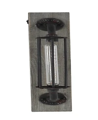 Rosemary Lane 20" Metal Geometric Battery Operated Accent Lamp