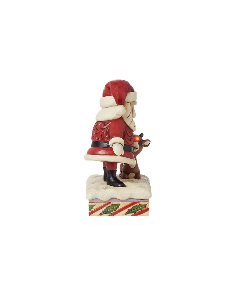 Jim Shore Santa Petting Rudolph Figurine