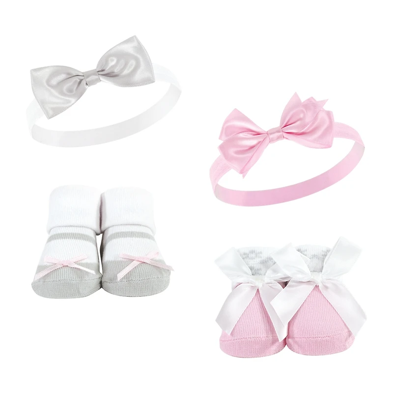 Hudson Baby Baby Girls 10-Piece Accessory Bundle Headbands & Socks