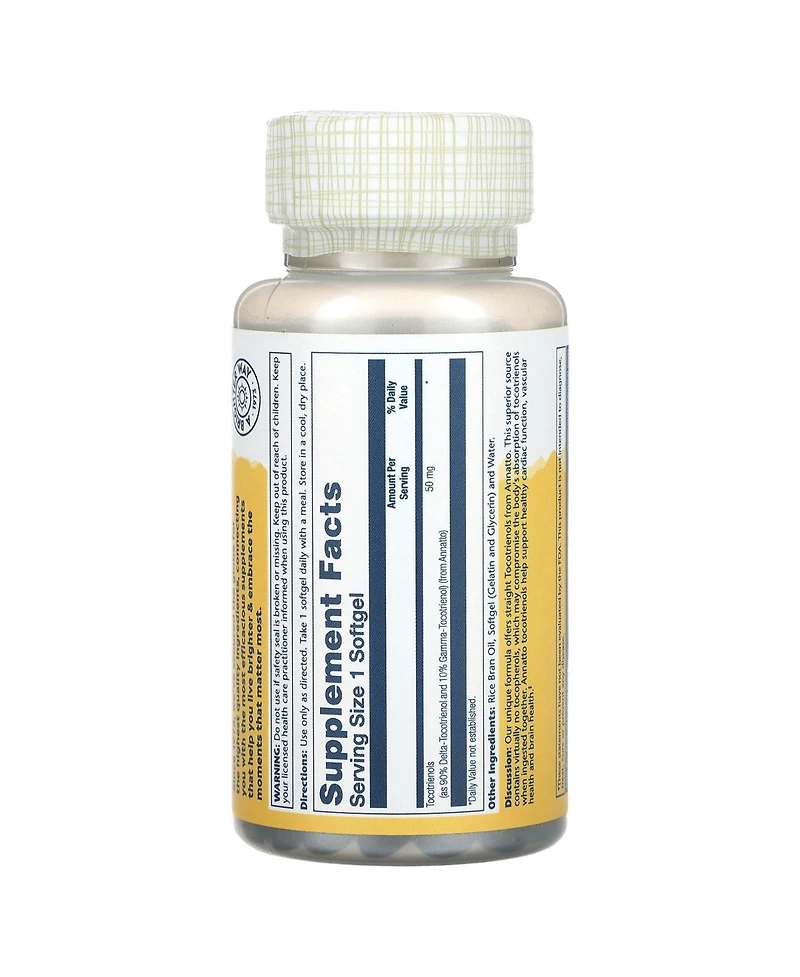 Solaray Vitamine E Tocotrienols 50 mg