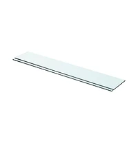 Shelves 2 pcs Panel Glass Clear 27.6"x4.7"