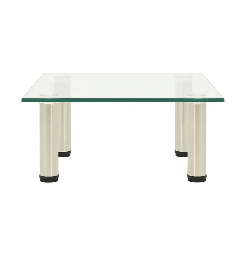 vidaXL Tv Stand Transparent 15.7"x13.8"x6.7" Tempered Glass