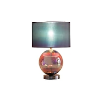 Streamdale 18.75-Inch Artie Orb Iridescent Chrome Table Lamp