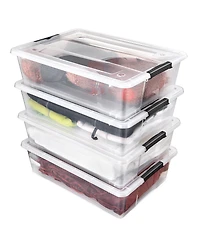Sorbus 4 Pack 40qt Underbed Bins with Lids and Handles