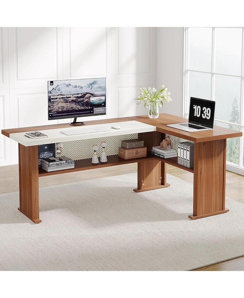 Tribesigns 63" Computer Desk with 40" Lateral File Cabinet Set, Executive Desk and Mobile Drawer Cabinet , Modern Furniture Set