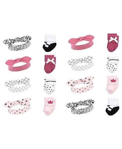 Hudson Baby Baby Girls Hudson 16Pc Headband and Socks Giftset