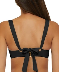 Becca Women's Ruched Underwire Bikini Top