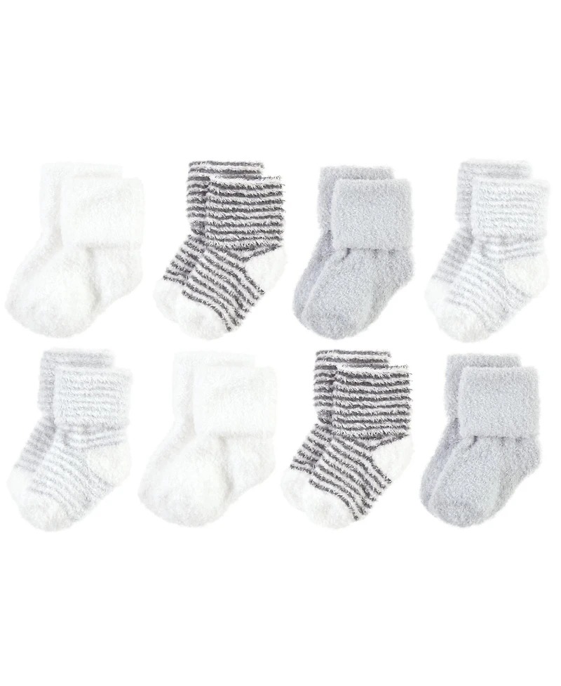 Hudson Baby Boys Unisex 8-Pair Ultra-Soft Chenille Footwear