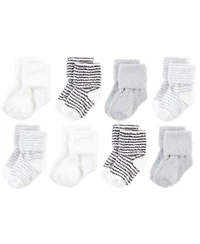 Hudson Baby Boys Unisex 8-Pair Ultra-Soft Chenille Footwear