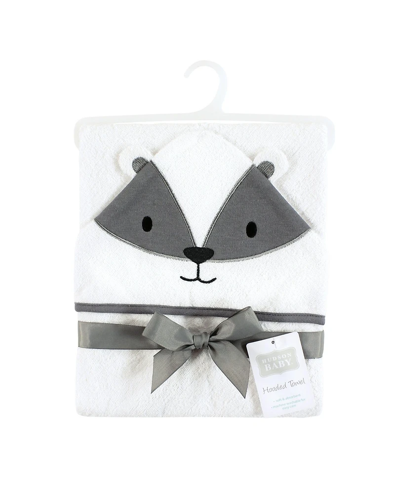 Hudson Baby Unisex Hooded Critter Drying Towel, Cotton-Polyester Blend