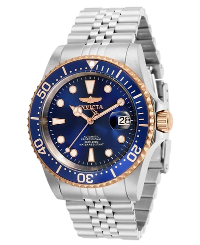 Invicta Men's Pro Diver Automatic 3 Hand Dark Blue Dial Stainless Steel Bracelet Watch