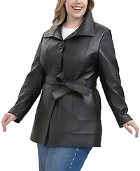 Bgsd Plus Erika Leather Coat