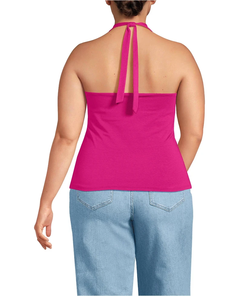 Lands' End Plus Slender Halter Top