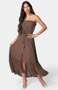 Bebe Women's Strapless Maxi Dress