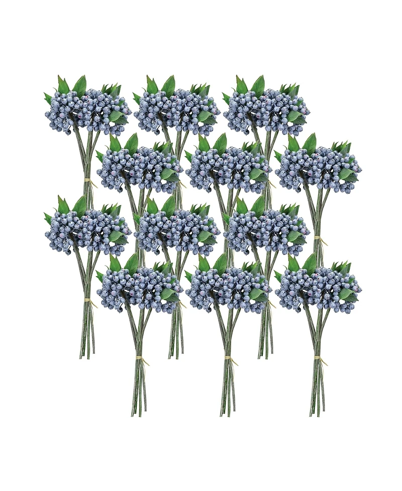Slickblue Set of 12 Berry Bundles, 12"H Plastic/Foam Floral Accents