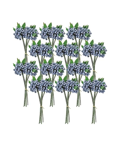 Slickblue Set of 12 Berry Bundles, 12"H Plastic/Foam Floral Accents